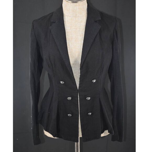 Free People Black Linen Blazer- S - Picture 1 of 4